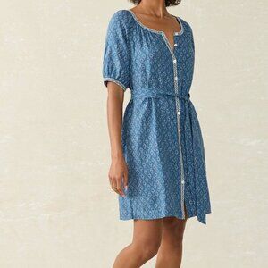 NWT Faherty Carmel Dress | Blue | Medium